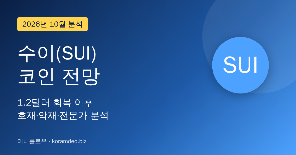 수이(SUI) 코인 전망