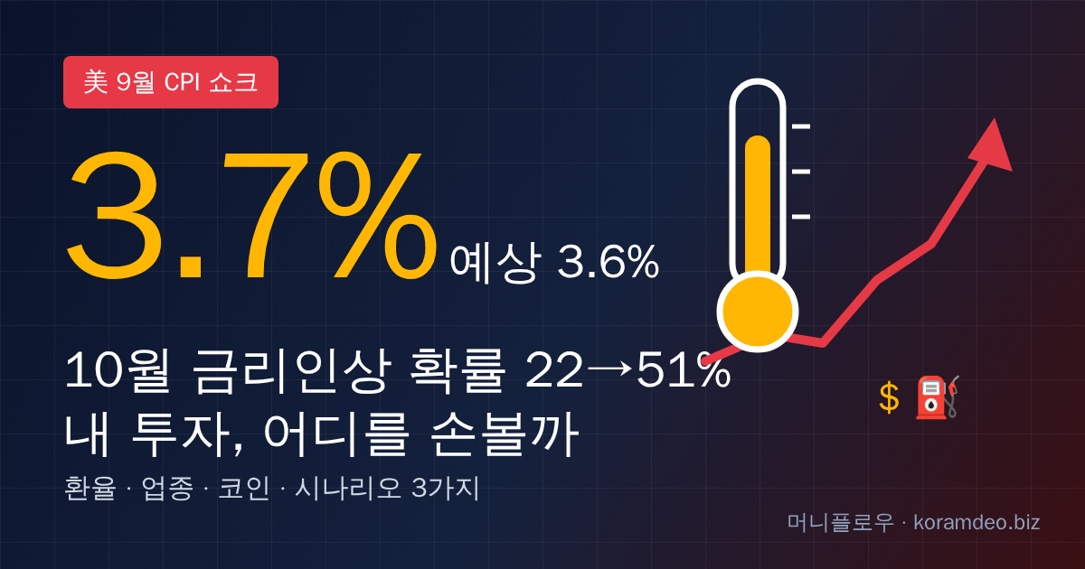 미국 9월 CPI 3.7% 쇼크